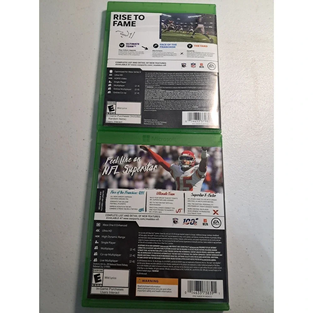 Madden NFL 20 & Madden NFL 21 Xbox One Xbox Series X EA Sports Bundle 2 Games